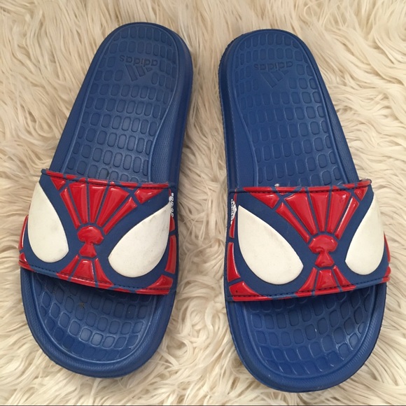 Spiderman adidas slides Clearance
